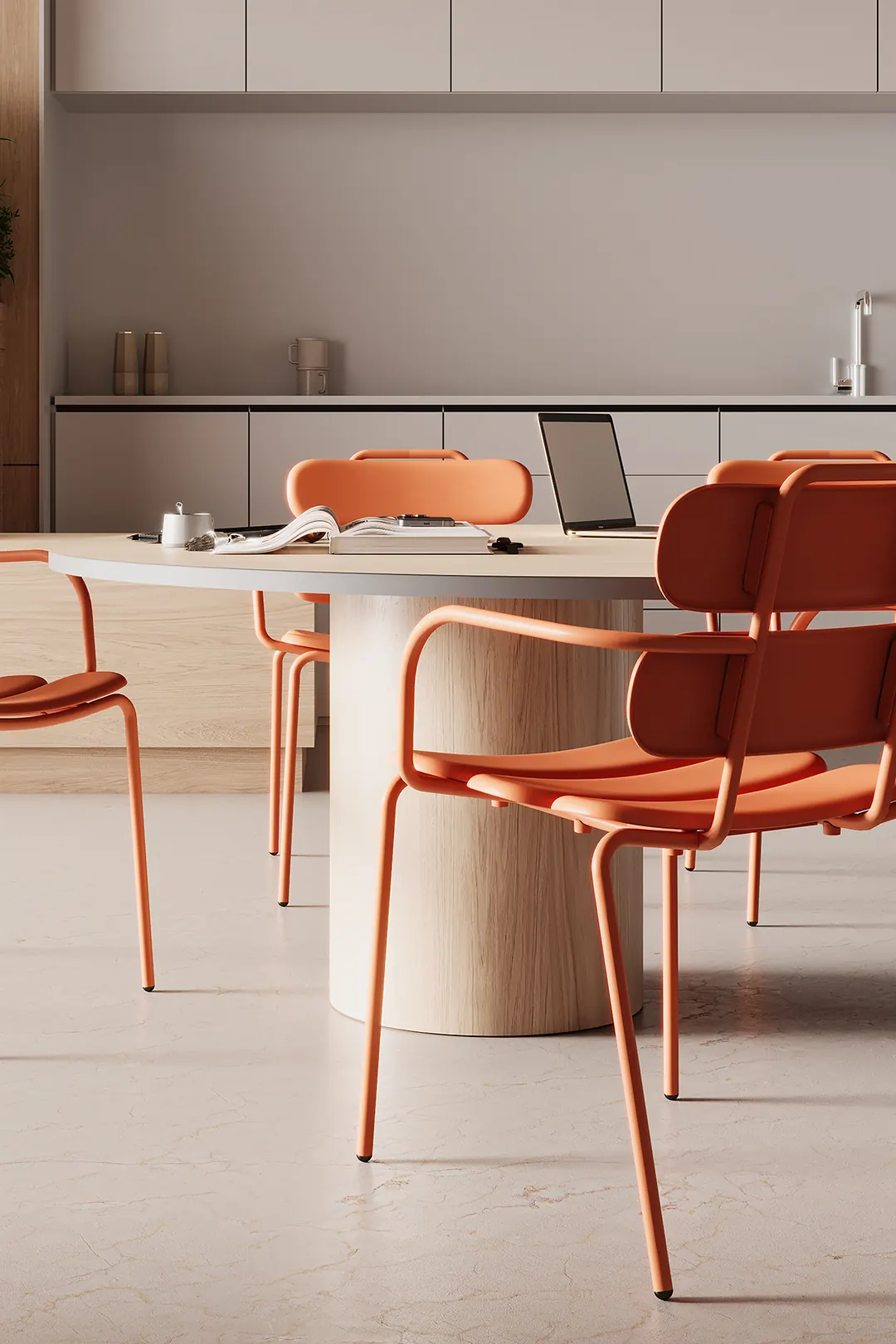 Cafe chair 04 in a furnished room