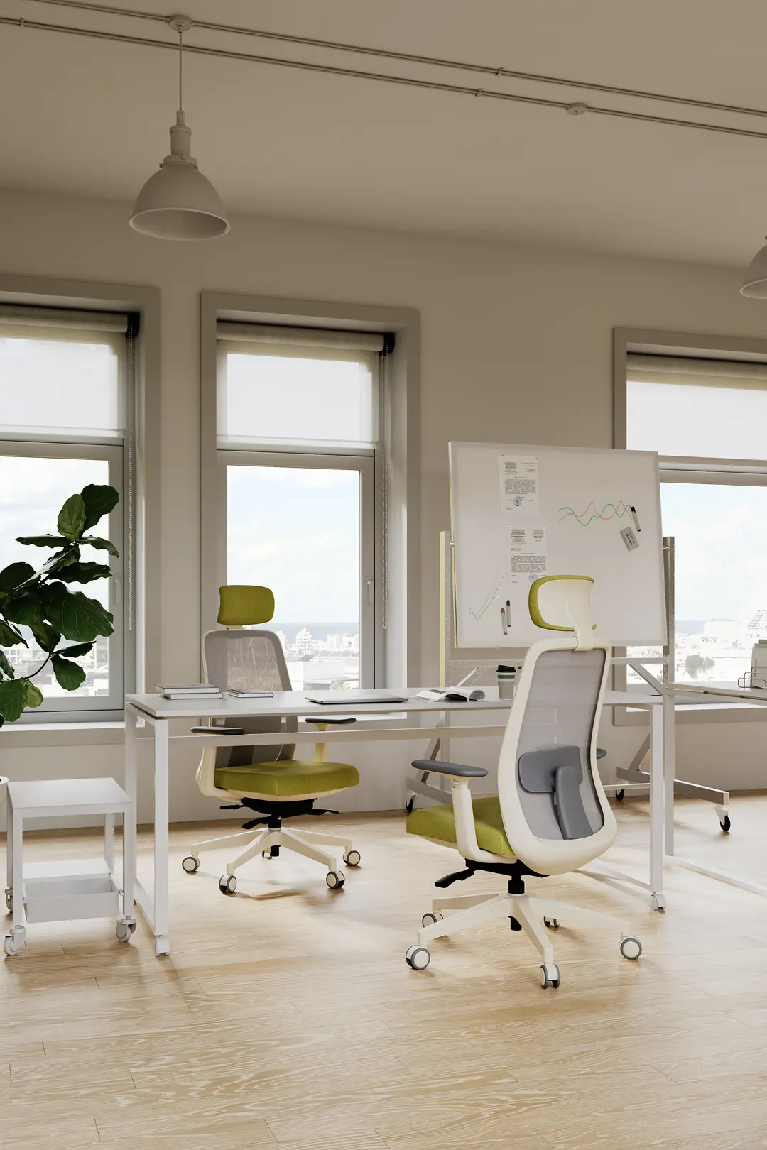 Office chair 03 in a furnished room