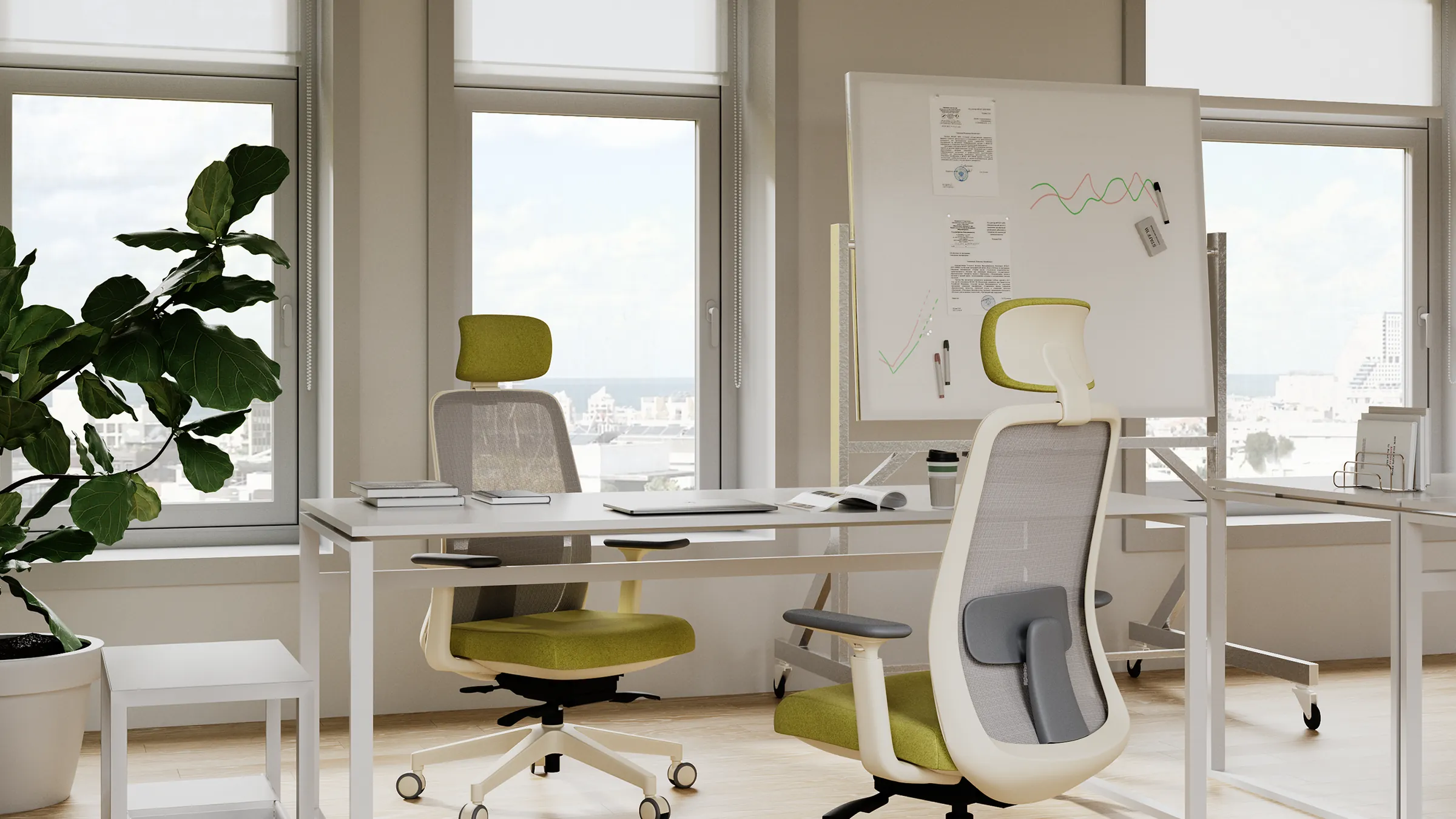Office chair 03 in a furnished room
