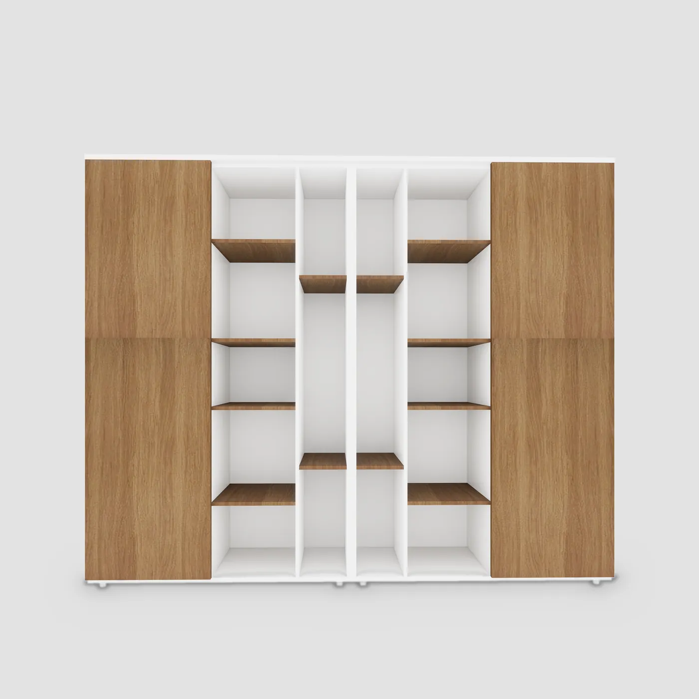 Cabinet 02, front, other shelf layout